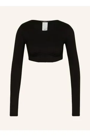 VERSACE Krótka Koszulka Z Długim Rękawem Solid schwarz