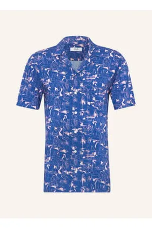 ARRELS Barcelona Koszula Z Klapami Blue Vacances × Quentin Monge Comfort Fit blau