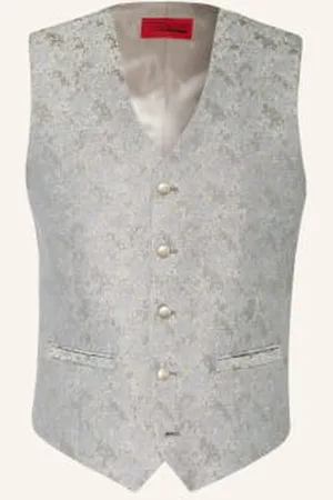 Wilvorst Kamizelka Garniturowa Extra Slim Fit silber