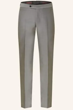 Wilvorst Spodnie Garniturowe Slim Fit silber