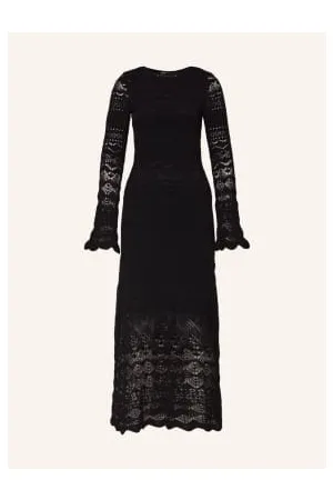 Maje Kobieta Sukienki Dzianinowe - Sukienka Z Dzianiny Z Wycięciem Ristale schwarz