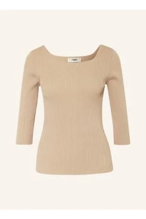 Fendi Sweter Z Rękawem 3/4 beige