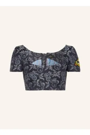 Etro Krótka Koszulka Z Cekinami blau