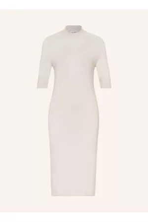 Calvin Klein Kobieta Sukienki Dzianinowe - Sukienka Z Dzianiny Z Rękawem 3/4 grau