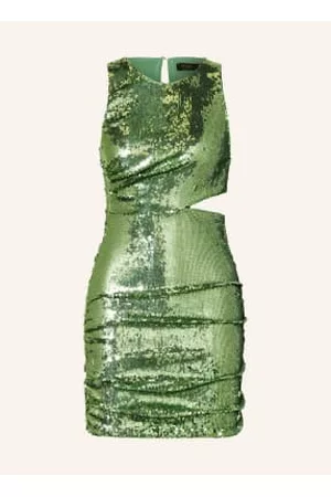 Maje Kobieta Sukienki dopasowane - Sukienka Etui Riverta Z Cekinami gruen