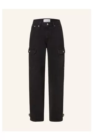 Calvin Klein Jeansy Bojówki schwarz