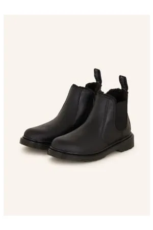 Dr. Martens Botki Chelsea 2976 Leonore Ze Sztucznym Futrem schwarz