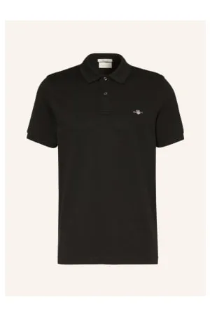 GANT Koszulka Polo Z Piki Regular Fit schwarz