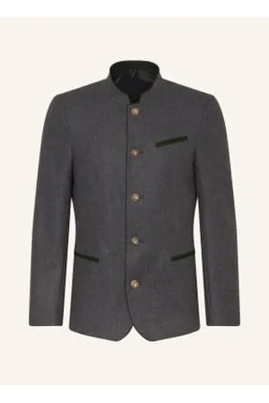 Grasegger Manufaktur Kurtka Ludowa Typu Janker Pfronten Slim Fit grau