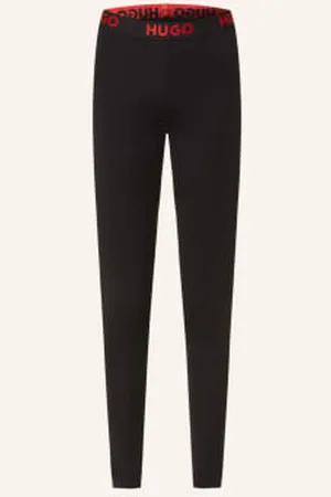HUGO BOSS Spodnie Rekreacyjne Sporty Logo schwarz