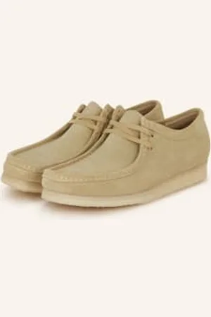 Clarks Botki Zamszowe Wallabee beige