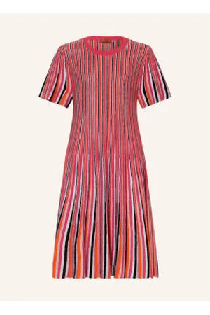 Missoni Dzianinowa Sukienka Z Błyszczącą Przędzą pink