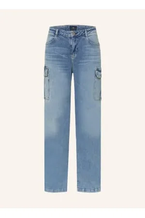 AG Jeans Jeansy Bojówki Cargo Moon blau