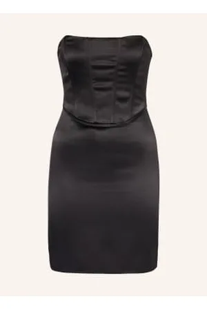 Gina Tricot Sukienka Satynowa schwarz