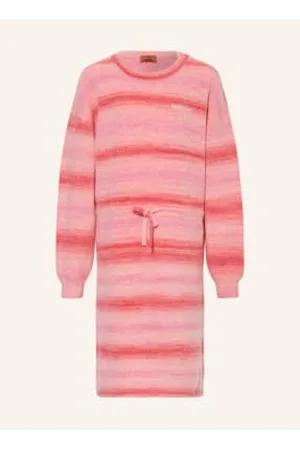 Missoni Dzianinowa Sukienka Z Dodatkiem Alpaki pink