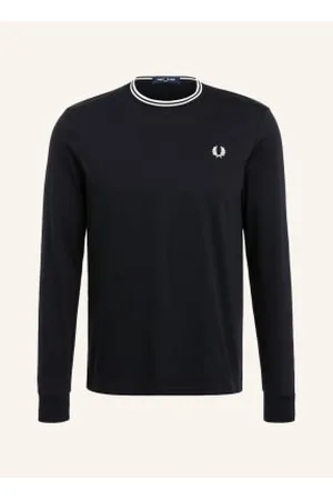 Fred Perry Koszulka Z Długim Rękawem schwarz