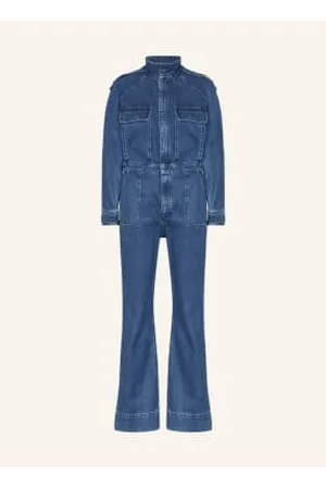 Frame Kombinezon Jeansowy Cinch blau