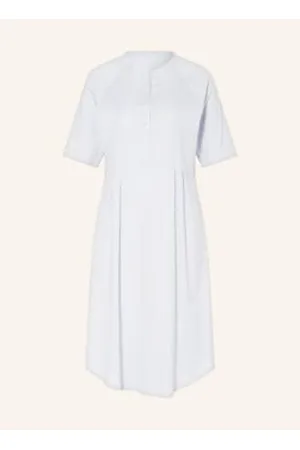 Hanro Koszula Nocna Cotton Deluxe blau