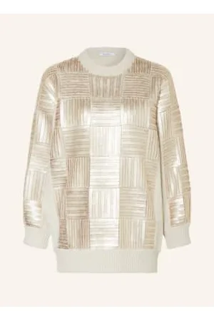 Max Mara Sweter Piovra Z Cekinami beige