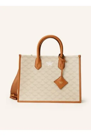 MCM Torba Shopper Himmel Lauretos Medium beige
