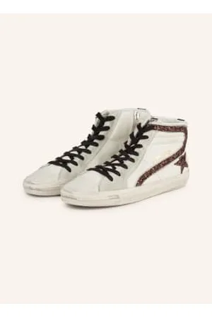 Golden Goose Wysokie Sneakersy Slide weiss