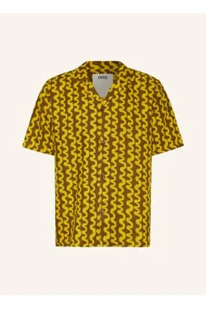 Oas Koszula Z Klapami Twine Comfort Fit Z Lnu gelb