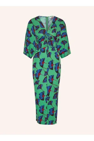 Diane von Furstenberg Sukienka Z Dżerseju Valerie Z Rękawami 3/4 gruen