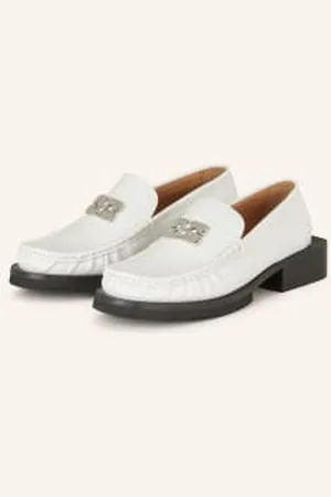 Ganni Loafersy weiss