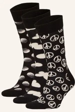 Happy Socks Skarpety, 3 Pary, Z Pudełkiem Prezentowym schwarz