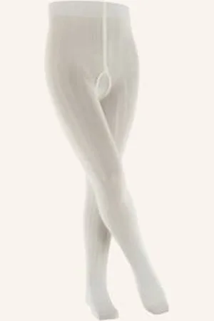 Falke Rajstopy Classic Rib weiss