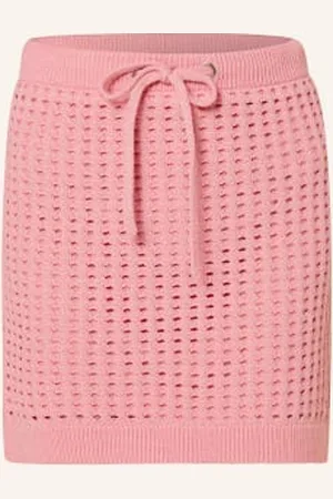 Mrs & HUGS Dzianinowa Spódnica Z Błyszczącą Przędzą pink