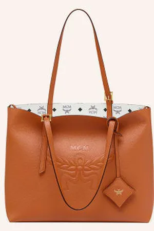 MCM Dwustronna Torba Shopper Himmel Medium braun