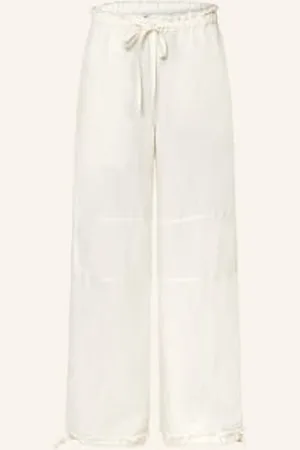 Acne Studios Spodnie Marlena Z Dodatkiem Lnu weiss