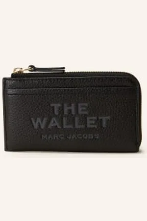 Marc Jacobs Portfel The Leather Top Zip Multi Wallet schwarz