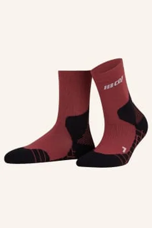CEP Skarpety Trekkingowe Light Merino Compression – Mid Cut rot