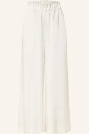 Claudie Pierlot Spodnie Marlena Z Satyny beige