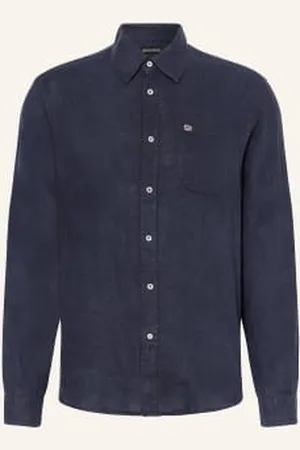 Napapijri Koszula Z Lnu G-Linen Ls Regular Fit blau