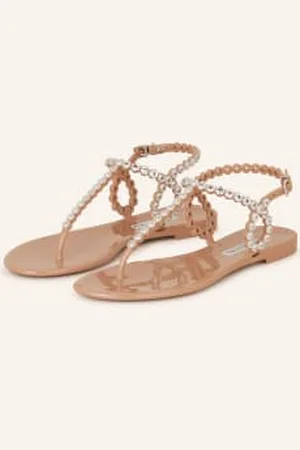 Aquazzura Japonki Almost Bare Crystal Jelly Z Ozdobnymi Kamykami rosa