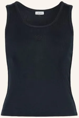 Loewe Dzianinowy Top Z Jedwabiu blau