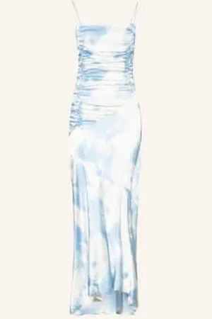 Ganni Sukienka Satynowa blau