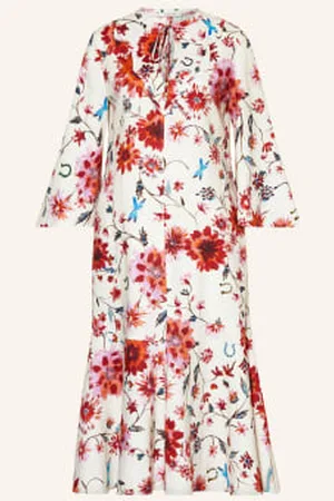 Dorothee Schumacher Sukienka Z Lnu Floral Ease Ii Dress weiss