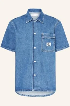 Calvin Klein Koszula Jeansowa Regular Fit blau
