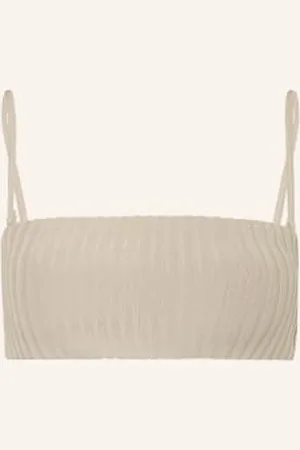 Calvin Klein Góra Od Bikini Bandeau Archive Rib beige