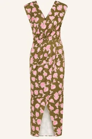 Diane von Furstenberg Sukienka Z Jedwabiu Hallie W Stylu Kopertowym gruen