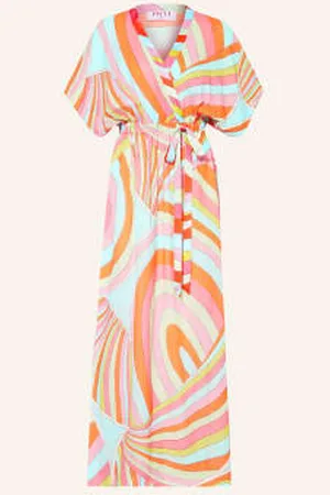 Puccini Sukienka Letnia Typu Kaftan rosa