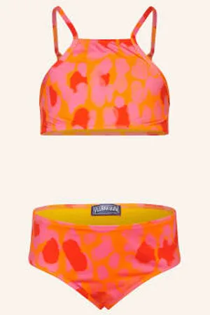 Vilebrequin Bikini Bustier New Leopard orange