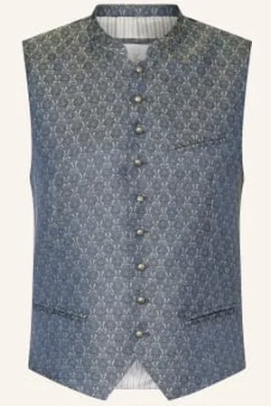 Johann & Johanna Kamizelka Do Stroju Ludowego Bennett Slim Fit blau