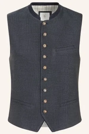 Johann & Johanna Kamizelka Do Stroju Ludowego Bernhard Slim Fit blau