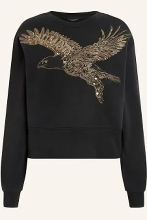 AllSaints Bluza Nierozpinana Flite Separo Ozdobnymi Perełkami I Haftami schwarz