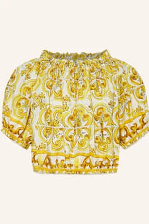 Dolce & Gabbana Bluzka Z Odkrytymi Ramionami gold